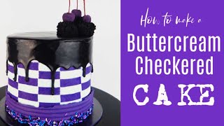 How to make a Buttercream Checkered cake [upl. by Nailij426]