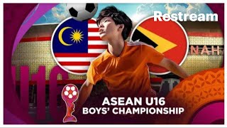 Malaysia vs Timor Leste Live Stream AFF U16 Boys Championship Commentary Score [upl. by Nashbar]