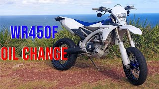 WR450F Quick Oil Change Guide [upl. by Jasen]