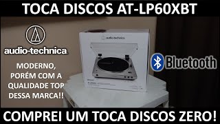 Toca discos Audio Technica ATLP60XBT Unboxing e Review [upl. by Bob]