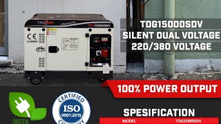 Genset 15 KVA 1 phase Tsuzumi TDG 15000 S japan technology call amp wa 08176424276 [upl. by Nillor989]