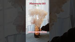 DIY paper napkin flower sticks diycrafts diychristmasgifts diy papercraft shortvideo [upl. by Aret]