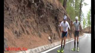 Legkov amp Chernousov roller ski Tenerife [upl. by Nelan]