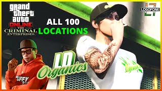 ALL 100 LD ORGANICS LOCATIONS IN GTA 5 ONLINE  LAMAR WEED COLLECTIBLES GUIDE [upl. by Ahsatniuq]