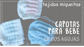 Tutorial para tejer capota para bebé [upl. by Seko]