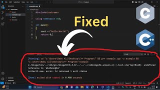 Fix Error Undefined Reference to WinMain  Collect2exe error ld returned 1 exit status  Vs Code [upl. by Nerin]