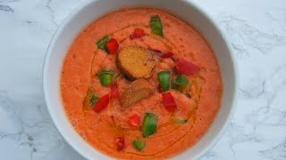 HOW TO MAKE GAZPACHO SOUP  Authentic Gazpacho Recipe  Cold Tomato Soup Recipe [upl. by Nylannej685]