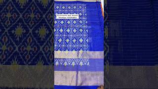 Jeri checks twill ikkat pattu sarees pochampally wedding ikat indianclothes pattusarees silk [upl. by Etty]