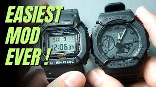 Easiest GShock DW5600 and GA2100 Modification Installing Bullbars on GShock [upl. by Ruenhcs]