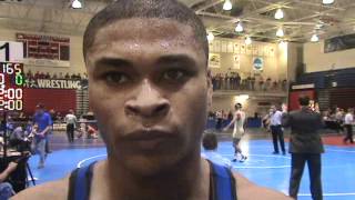 DIV II TJ Hepburn UNKearney after 157 lbs semifinal win [upl. by Klayman70]