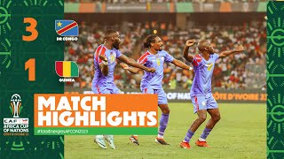 HIGHLIGHTS  DR Congo 🆚 Guinea  TotalEnergiesAFCON2023  Quarter Finals [upl. by Anirazc984]