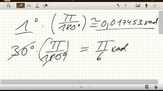 Umrechnung von Gradmaß in das Bogenmaß [upl. by Leugar]