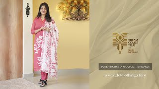 Onam Special  Pure Viscose Organza Stitched Suit [upl. by Yer416]