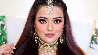 LONG LASTING SELF BRIDAL MAKEUP  DETAILED STEP BY STEP TUTORIAL [upl. by Laius]