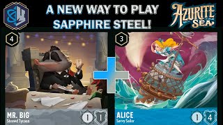 🔵🔘 SAPPHIRE STEELS NEW WAY TO LOCK UP MASSIVE LORE  Disney Lorcana Set 6 Azurite Sea Deck Profile [upl. by Yttel]