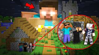 HEROBRINE Attacked Our World In Minecraft 😱 Ft junkeyy [upl. by Enamrahs]