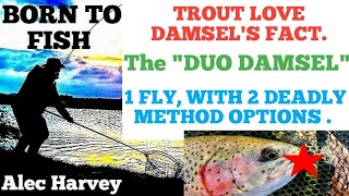 FLY TYING  quot DUO FLIES quot RUBY EYED DAMSEL [upl. by Odella]