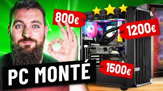 TOP 5 PC GAMER MONTÉS PAS CHER 750€  850€  1000€  1500€  2000€ [upl. by Ynaffyt]