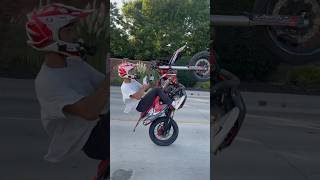 Best motorcycle commercial wheelie motorcycle motovlog supermoto 450 moto explore bikelife [upl. by Dnalrag]