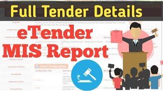 E Tender Mis Report  E Tender Status In Excel [upl. by Alasteir37]