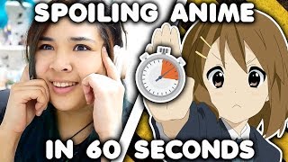 SPOILING ANIME IN 60 SECONDS CHALLENGE  ft CDawgVA [upl. by Aretahs]