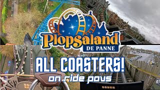 Plopsaland De Panne POV  ALL Roller Coasters [upl. by Darahs533]