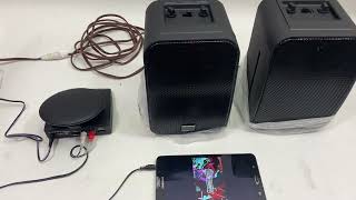 RECOTON W440 WIRELESS DELUXE STEREO SPEAKER SYSTEM Test [upl. by Hiasi766]