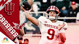 Kurtis Rourke highlights Indiana vs Michigan State College Football Week 10  Big Ten on NBC [upl. by Ecirted]