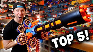 TOP 5 NERF GUNS [upl. by Dyke538]