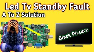 Led Tv Standby Problem Repair Details In Banglauniversal TPV56 Pa671 board standby problem [upl. by Hardunn]