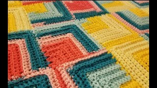 Part 1  The Continuous Mitered Square Crochet Tutorial Square One [upl. by Rodolfo]