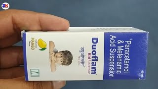 Duoflam Kid Suspension  Paracetamol And Mefenamic Acid Syrup  Duoflam Kid Syrup Uses Benefit Dose [upl. by Nylinej]