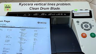 Kyocera vertical lines Cleaning drum blade [upl. by Yhpos114]