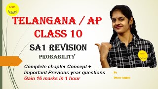 Class 10 Probability Important questions amp Revision of SA1 Andhra Pradesh Telangana [upl. by Lebasi]