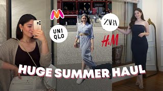 HUGE SUMMER HAUL Tops Bottoms Dresses  HampM Zara Urbanic Uniqlo amp More  Sana Grover [upl. by Savdeep638]