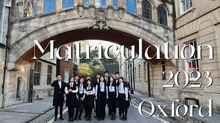 Oxford Matriculation 2023 Vlog 🎓 Im officially an Oxford student [upl. by Madda]