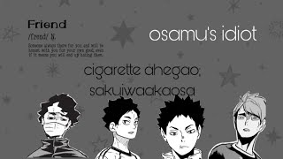 Cigarette Ahegao — Sakuiwaakaosa Friendship — Haikyuu Texts — Haikyuu Lyric Prank [upl. by Eamon]