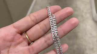 Miabella Solid 925 Sterling Silver Italian 5mm Diamond Cut Cuban Link Quick Review [upl. by Eerol]