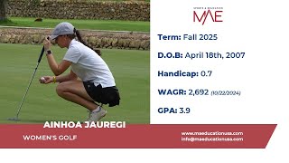 Ainhoa Jauregi  Fall 25 Womens Golf Recruiting Video [upl. by Ingaborg]