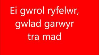 Welsh National Anthem  lyrics [upl. by Hillie]