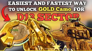 HOW TO GET GOLD CAMO FOR D13 SECTOR  Easy way to get GOLD D13 in CODM  d13sector goldcamo codm [upl. by Cos]