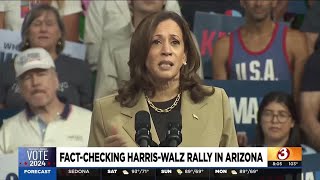 Factchecking statements by Tim Walz Kamala Harris made in Arizona [upl. by Dare]