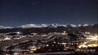 Zolpl  Zakopane live camera widok na Tatry na żywo 2018 01 03 [upl. by Esiuqcaj]