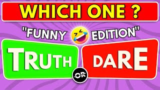 Truth or Dare Funny Questions Edition 😇😈  Interactive Game [upl. by Ahsykal]