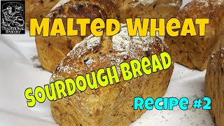 Malted Wheat Sourdough how to Recipe Demonstration in the Bakery 2 [upl. by Aihsatan]