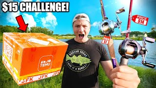 Temu app 15 Budget Fishing Challenge [upl. by Leasa]