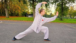 Yang Tai Chi Simplified 24 Form 二十四式太极拳 He Yong Gan Martial Arts [upl. by Llerroj]