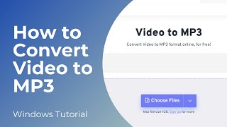 How to Convert Video to MP3 [upl. by Nyletac]