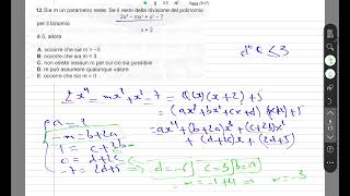 Simulazione Test Ingresso Politecnico Torino Parte Algebra parte 1 [upl. by Ryun471]