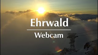 Webcam Ehrwald  Sonnenaufgang über Tiroler Zugspitze [upl. by Ecinahs]